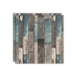 Set 10 Placi Tapet 3D, Vivimall, 70 x 70 cm, Grosime 3 mm, din Rasina, Tip Placi de Lemn, Suprafata Acoperita 4.9 mp, Gri/Albastru - vivimall.ro