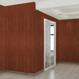 Set 10 Placi Tapet 3D, Flippy, 70 x 70 cm, Grosime 3 mm, din Rasina, Tip Placi de Lemn, Suprafata Acoperita 4.9 mp, Caramiziu