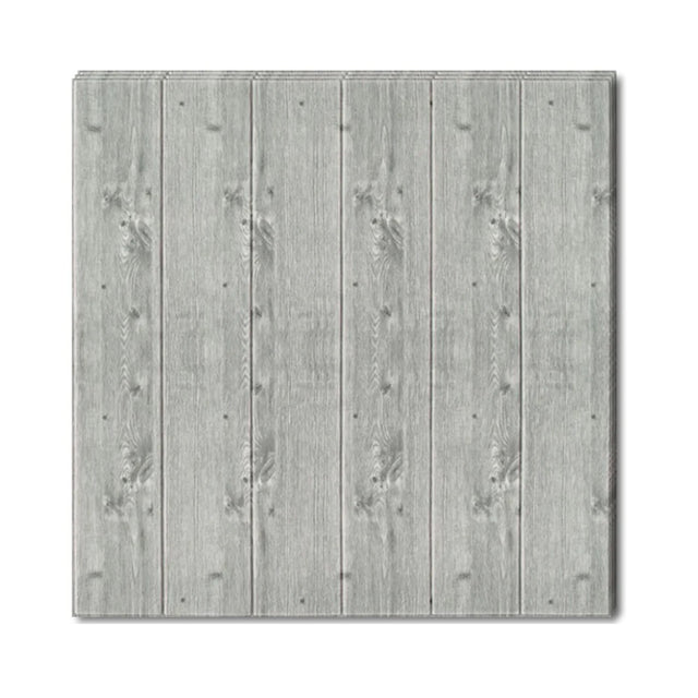 Set 10 Placi Tapet 3D, Vivimall, 70 x 70 cm, Grosime 3 mm, din Rasina, Tip Placi de Lemn, Suprafata Acoperita 4.9 mp, Gri Inchis - vivimall.ro