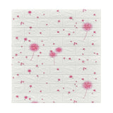 Set 10 Placi Tapet 3D, Vivimall, 70 x 77 cm, Grosime 3 mm, din Polietilena, Tip Caramida, Model Papadie Roz, Suprafata acoperita 5.3 mp, Alb