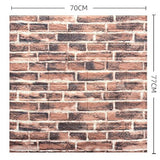 Set 10 Placi Tapet 3D, Flippy, 70 x 77 cm, Grosime 3 mm, din Polietilena, Model Caramida, Suprafata acoperita 5.3 mp, Caramida Rosie