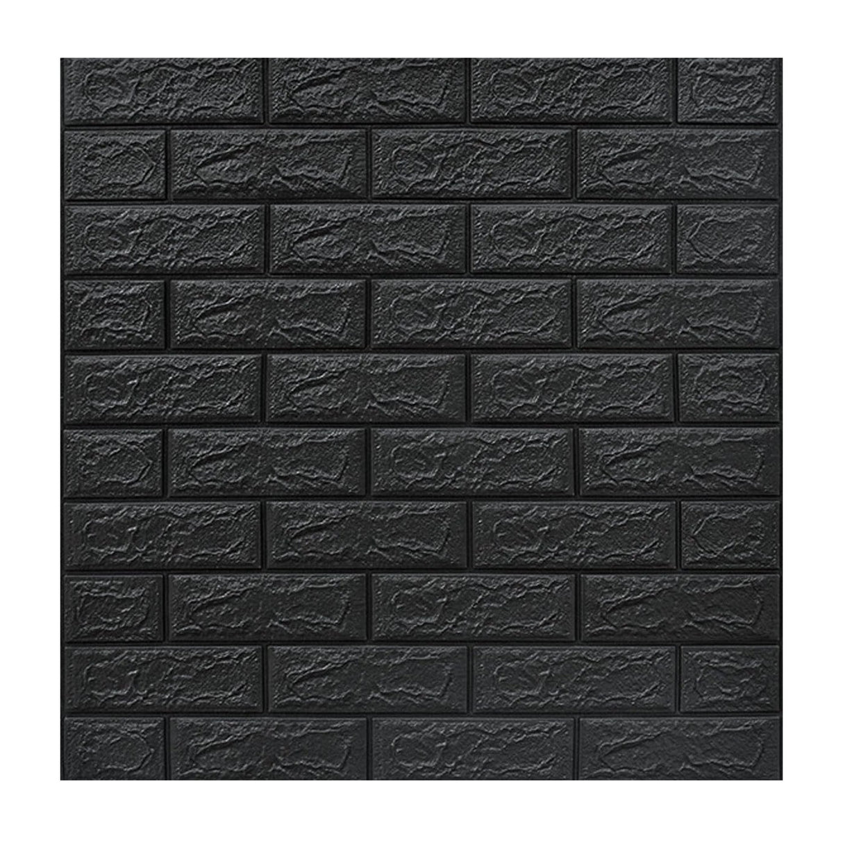 Set 10 Placi Tapet 3D, 70 X 77 Cm, Grosime 3 Mm, Din Polietilena, Model Caramida, Suprafata Acoperita 5.3 Mp, Gri Antracit - vivimall.ro