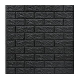 Set 10 Placi Tapet 3D, 70 X 77 Cm, Grosime 3 Mm, Din Polietilena, Model Caramida, Suprafata Acoperita 5.3 Mp, Gri Antracit - vivimall.ro