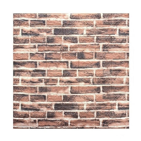 Set 10 Placi Tapet 3D, 70 X 77 Cm, Grosime 3 Mm, Din Polietilena, Model Caramida, Suprafata Acoperita 5.3 Mp, Caramida Rosie - vivimall.ro