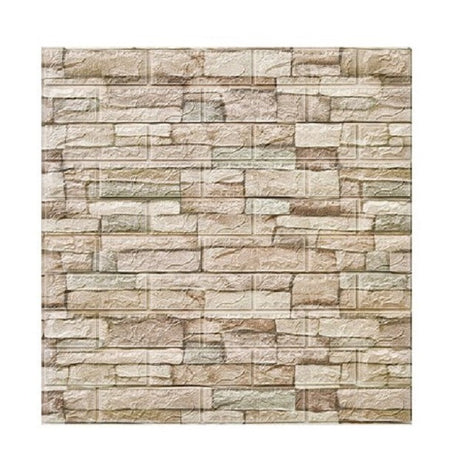 Set 10 Placi Tapet 3D, 70 X 77 Cm, Grosime 3 Mm, Din Polietilena, Model Caramida, Suprafata Acoperita 5.3 Mp - vivimall.ro