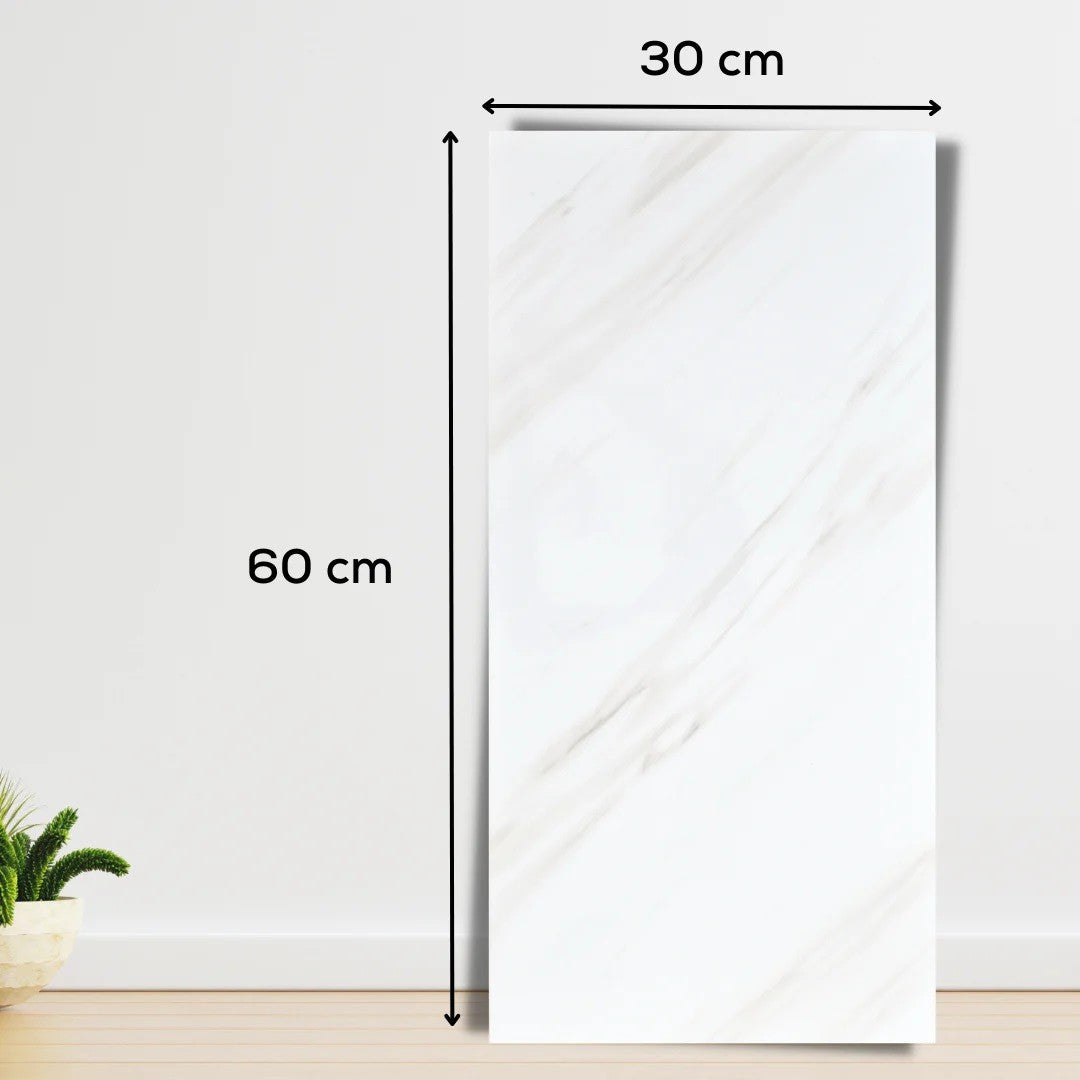Set 10 Placi Tapet, 60 X 30 Cm, Grosime 1.5 Mm, Din Pvc, Model Imitatie De Marmura, Suprafata Acoperita 1.8 Mp - vivimall.ro