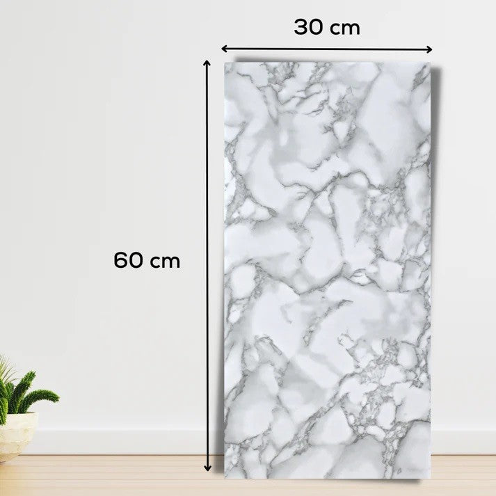 Set 10 Placi Tapet, 60 X 30 Cm, Grosime 1.5 Mm, Din Pvc, Model Imitatie De Marmura, Suprafata Acoperita 1.8 Mp - vivimall.ro