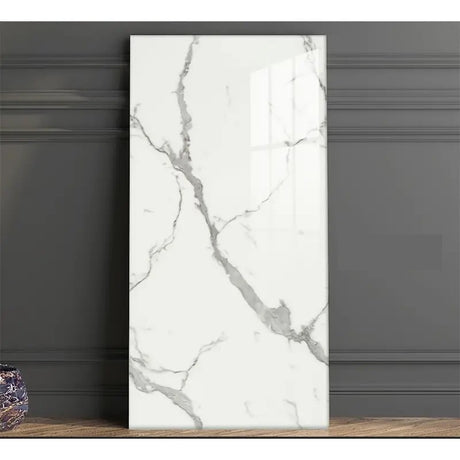Set 10 Placi Tapet, 60 X 30 Cm, Grosime 1.5 Mm, Din Pvc, Model Imitatie De Marmura, Suprafata Acoperita 1.8 Mp, Gri Deschis - vivimall.ro