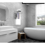 Set 10 Placi Tapet, Vivimall, 60 x 30 cm, Grosime 1.5 mm, din PVC, Model Imitatie de Marmura, Suprafata acoperita 1.8 mp, Gri Cenusiu Deschis - vivimall.ro