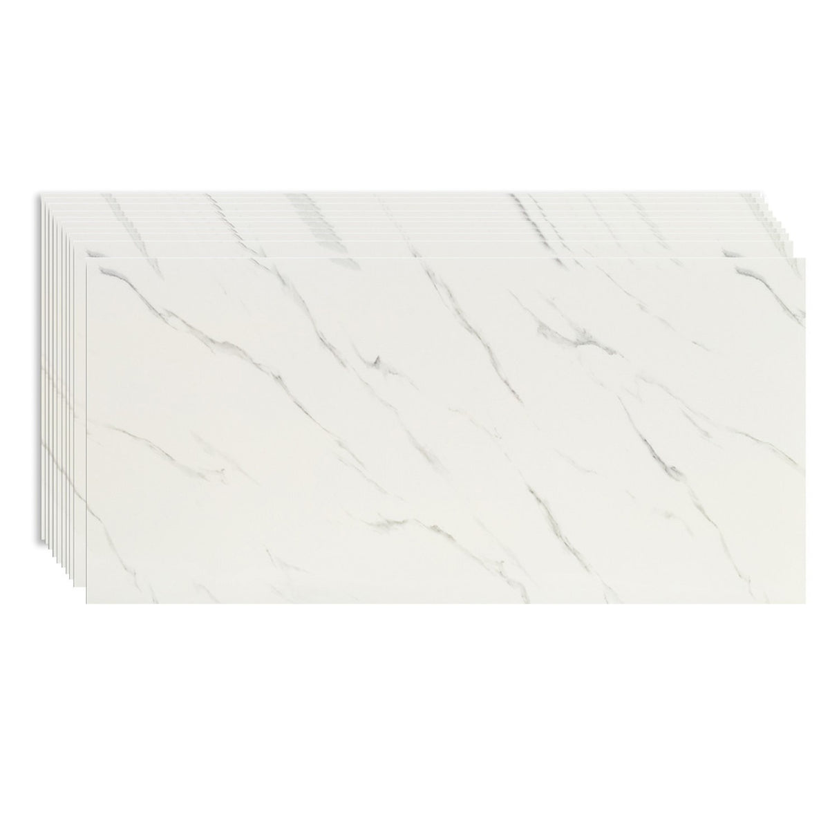 Set 10 Placi Tapet, 60 X 30 Cm, Grosime 1.5 Mm, Din Pvc, Model Imitatie De Marmura, Suprafata Acoperita 1.8 Mp - vivimall.ro