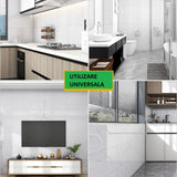 Set 10 Placi Tapet, 60 X 30 Cm, Grosime 1.5 Mm, Din Pvc, Model Imitatie De Marmura, Suprafata Acoperita 1.8 Mp - vivimall.ro