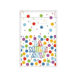 Set 10 Pungi de Cadou La Mulți Ani, 16.5 x 25 cm, Plastic, Multicolor