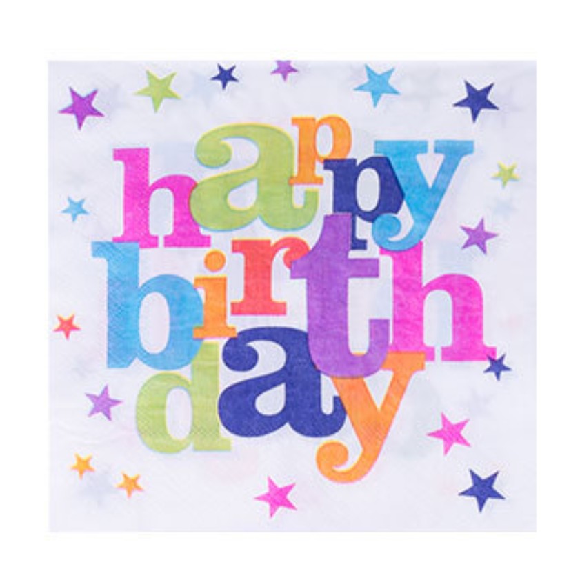 Set 10 Servetele Happy Birthday, Pentru Petrecere, Tematica Aniversare