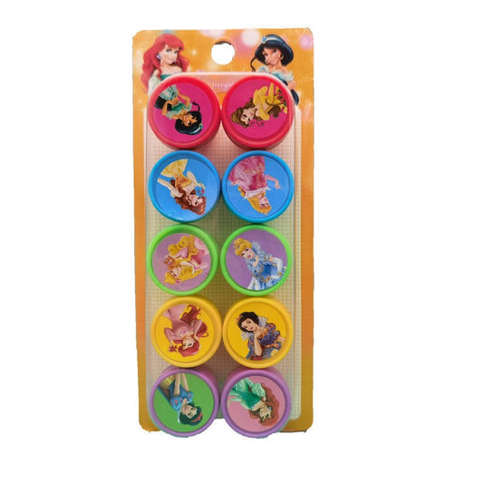 Set 10 Stampile, Vivimall, pentru Copii 4-6 Ani, Model Printese din Desene, 20 x 5 x 2 cm, Multicolor - vivimall.ro