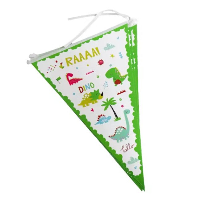 Set 10 Stegulete Tip Banner, Colectia Dino Park, Din Hartie Cretata