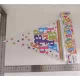 Set 10 Stegulete Tip Banner, Vivimall, Colectia Happy Birthday, 270 cm Lungime, din Hartie Cretata, Multicolor - vivimall.ro