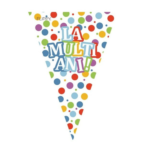 Set 10 Stegulete Tip Banner La Multi Ani | PartyFlags - vivimall.ro