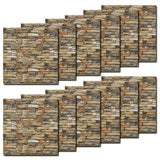 Set 10 Placi de Tapet, Vivimall, Autoadezive, 70 x 77 cm, 2.5 mm Grosime, Suprafata Acoperita 5.3 mp, din PVC, Model Caramida, Roscat - vivimall.ro