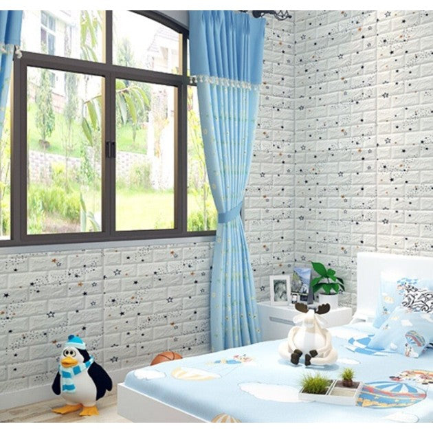 Set 10 Stickere De Perete, Autoadezive, 70 X 77 Cm, Suprafata Acoperita 5.3 Mp, Din Pvc, Model Stelute Curcubeu, Alb - vivimall.ro