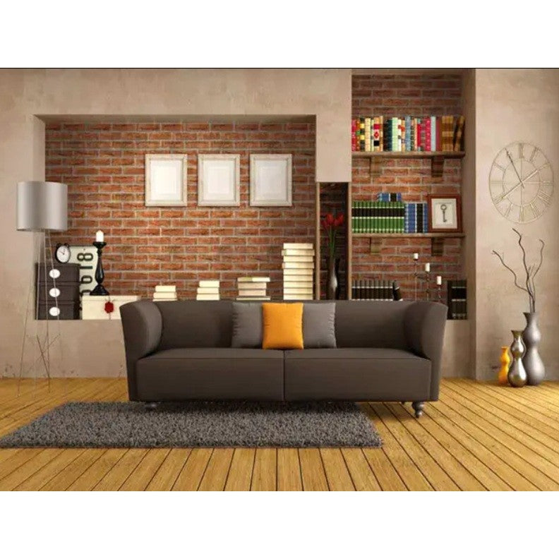 Set 10 Stickere De Perete, Autoadezive, 70 X 77 Cm, 2.5 Mm Grosime, Suprafata Acoperita 5.3 Mp, Din Pvc, Model Caramida - vivimall.ro