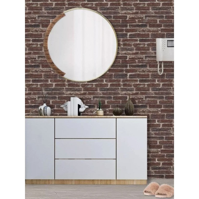 Set 10 Stickere Perete Caramida Rosie | BrickFoam - vivimall.ro