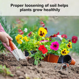 Set 10 Unelte de Gradina, Vivimall, pentru Plantare Prelucrare Sol si Ingrijire Plante, Manere Portocalii, Material PVC si Otel Inoxidabil, Cutie Inclusa, 37x28x7 cm, Negru - vivimall.ro