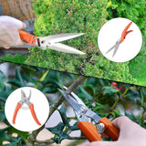 Set 10 Unelte de Gradina, Vivimall, pentru Plantare Prelucrare Sol si Ingrijire Plante, Manere Portocalii, Material PVC si Otel Inoxidabil, Cutie Inclusa, 37x28x7 cm, Negru - vivimall.ro