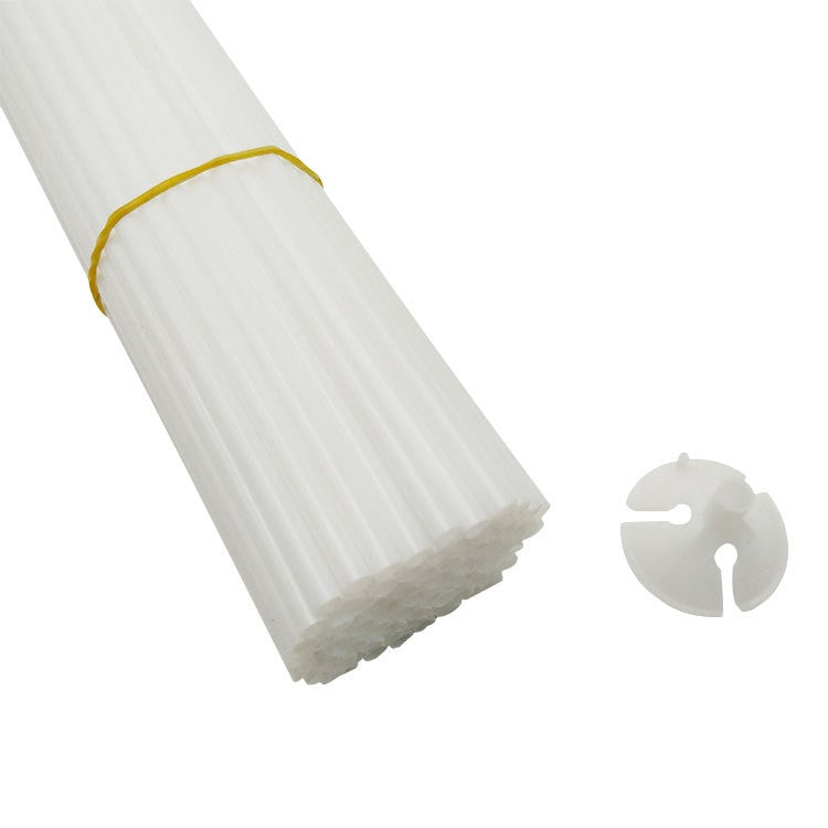 Set 100 Bete Cu Rozete Pentru Baloane, Suporturi De Plastic, Usor De Instalat, Reutilizabil, Pentru Aniversare, Nunta, Ziua De Nastere, Decor, 40 Cm, E - vivimall.ro