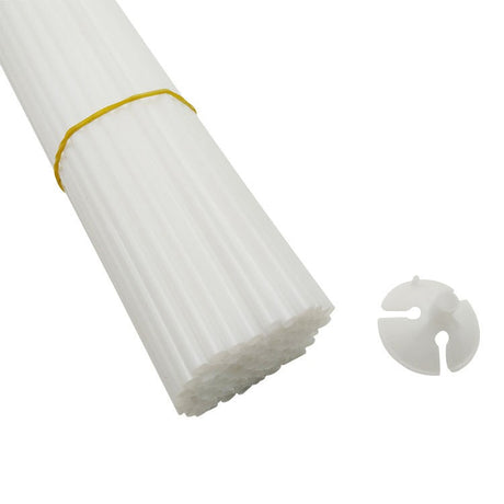 Set 100 Bete Cu Rozete Pentru Baloane, Suporturi De Plastic, Usor De Instalat, Reutilizabil, Pentru Aniversare, Nunta, Ziua De Nastere, Decor, 40 Cm, E - vivimall.ro