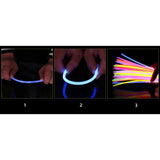 Set 100 Bratari Luminoase, Pentru Petreceri, Fosforescente, Glow Sticks, 20 Cm - vivimall.ro