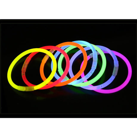 Set 100 Bratari Luminoase, Pentru Petreceri, Fosforescente, Glow Sticks, 20 Cm - vivimall.ro