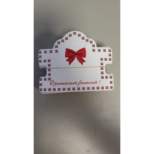 Set 100 buc Cartonas Martisor Model Funda, Patratele - vivimall.ro