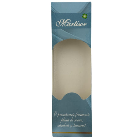 Set 100 Bucati Ambalaje de Carton pentru Martisoare, Vivimall, Cutii Brosa, Model Primavara, Albastru - vivimall.ro