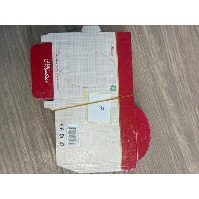 Set 100 Bucati Ambalaj Brosa, decupaj oval, Model Crem rosu - vivimall.ro