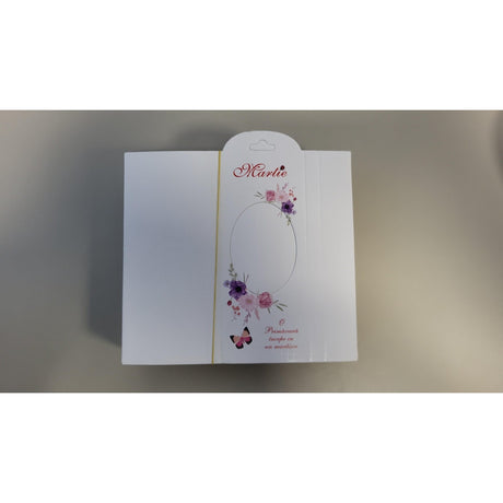 Set 100 Bucati Ambalaje de Carton pentru Martisoare, Vivimall, Cutii Brosa, Model cu Flori Multicolore si Fluture - vivimall.ro