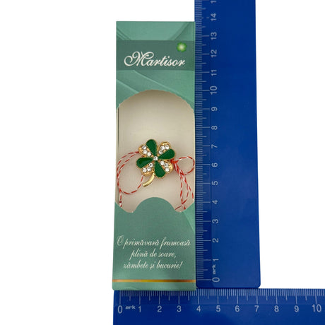 Set 100 Bucati Ambalaje de Carton pentru Martisoare, Vivimall, Cutii Brosa, Model Primavara, Verde - vivimall.ro