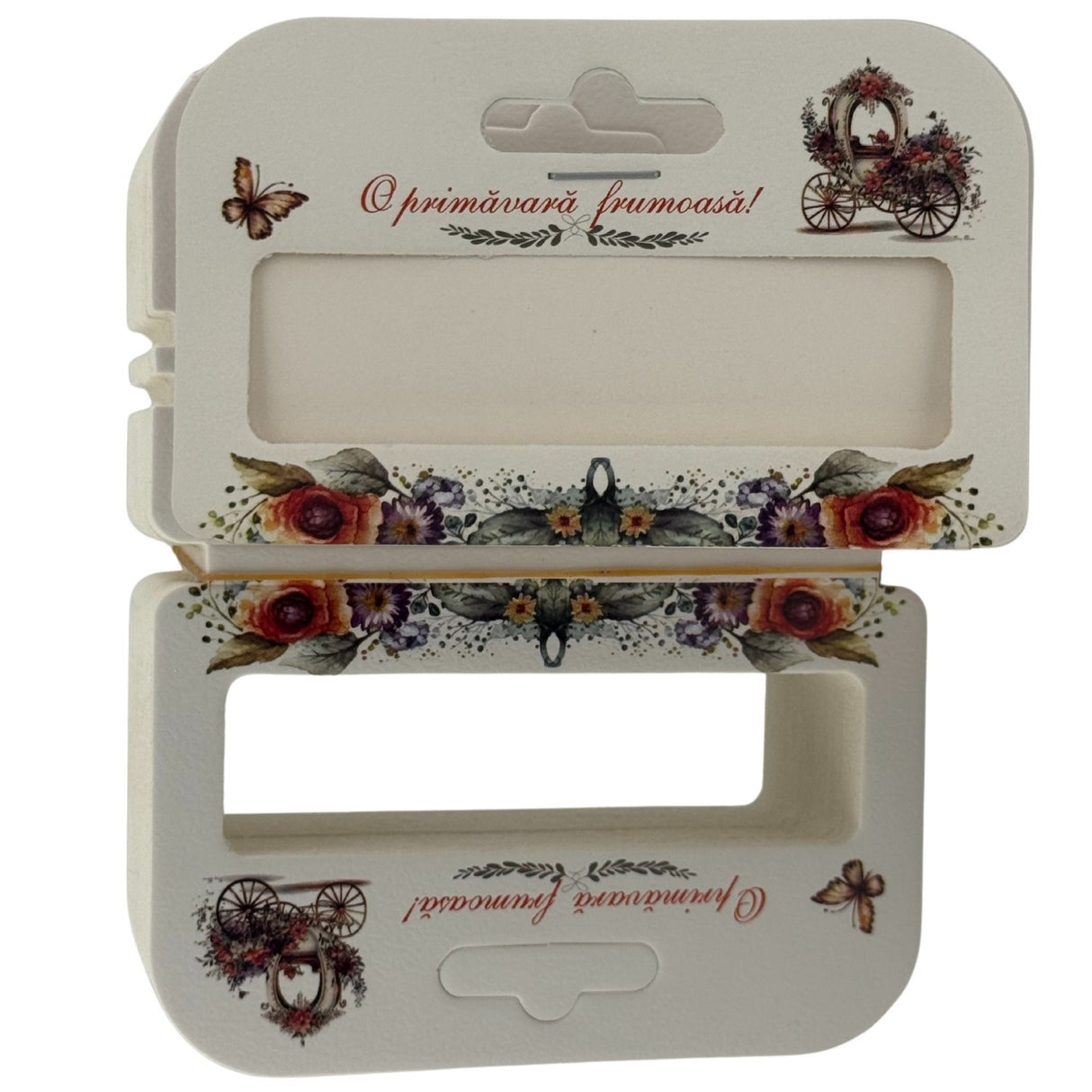 Set 100 Bucati Ambalaje de Carton pentru Martisor, Vivimall, Cutii Bratara, Model Caleasca - vivimall.ro