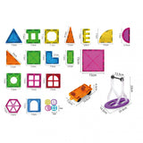 100-Piece Magnetic Building Block Set, Magnetic Bricks, Large, Geometric Shapes, 3 Years Old, Abs, Magnets, 27.5*21.5*17 Cm, Multi-Color - vivimall.ro
