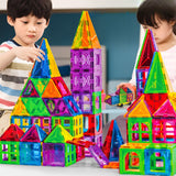 100-Piece Magnetic Building Block Set, Magnetic Bricks, Large, Geometric Shapes, 3 Years Old, Abs, Magnets, 27.5*21.5*17 Cm, Multi-Color - vivimall.ro