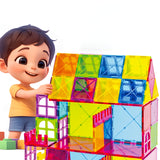 100-Piece Magnetic Building Block Set, Magnetic Bricks, Large, Geometric Shapes, 3 Years Old, Abs, Magnets, 27.5*21.5*17 Cm, Multi-Color - vivimall.ro