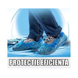 Set 100 Huse de Pantofi Impermeabile de Unica Folosinta, Vivimall, Universale, Albastre, pentru Zile Ploioase - vivimall.ro