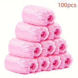 Set 100 Huse de Pantofi Impermeabile de Unica Folosinta, Vivimall, Universale, Roz, pentru Zile Ploioase - vivimall.ro