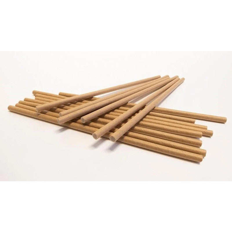 Set 100 Paie, Din Hartie, 20 Cm, Kraft - vivimall.ro