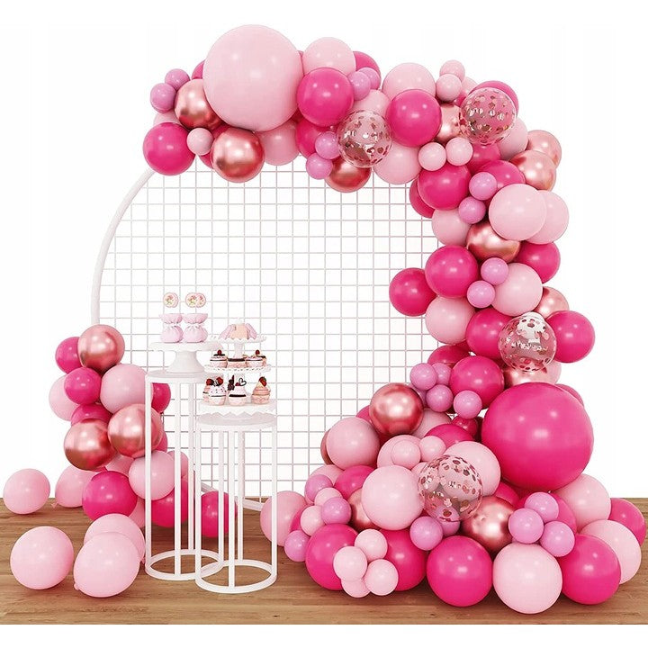 Set 126 Baloane Din Latex, Baloane Party, 12 Cm, 25 Cm, 30 Cm, 45 Cm, Pal, Gold - vivimall.ro