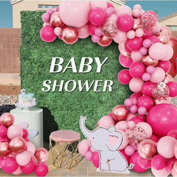 Set 126 Baloane Din Latex, Baloane Party, 12 Cm, 25 Cm, 30 Cm, 45 Cm, Pal, Gold - vivimall.ro