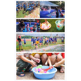 Set 111 Baloane din Latex, Vivimall, Aqua Party, Sistem de Umplere Rapida, 10 cm Diametru, Multicolor