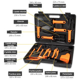 Set 12 Accesorii Pentru Gradinarit Geanta Depozitare Inclusa, Otel Inoxidabil, 37 X 27 Cm, Portocaliu - vivimall.ro