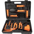 Set 12 Accesorii Pentru Gradinarit Geanta Depozitare Inclusa, Otel Inoxidabil, 37 X 27 Cm, Portocaliu - vivimall.ro