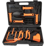Set 12 Accesorii Pentru Gradinarit Geanta Depozitare Inclusa, Otel Inoxidabil, 37 X 27 Cm, Portocaliu - vivimall.ro
