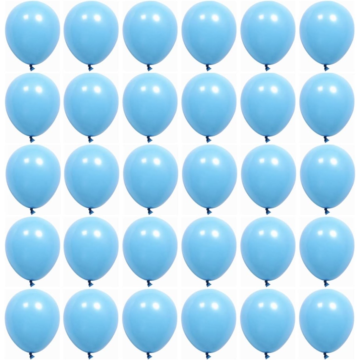 Set 12 Baloane, Flippy, din Latex Standard, 25 cm, Albastru Deschis - vivimall.ro